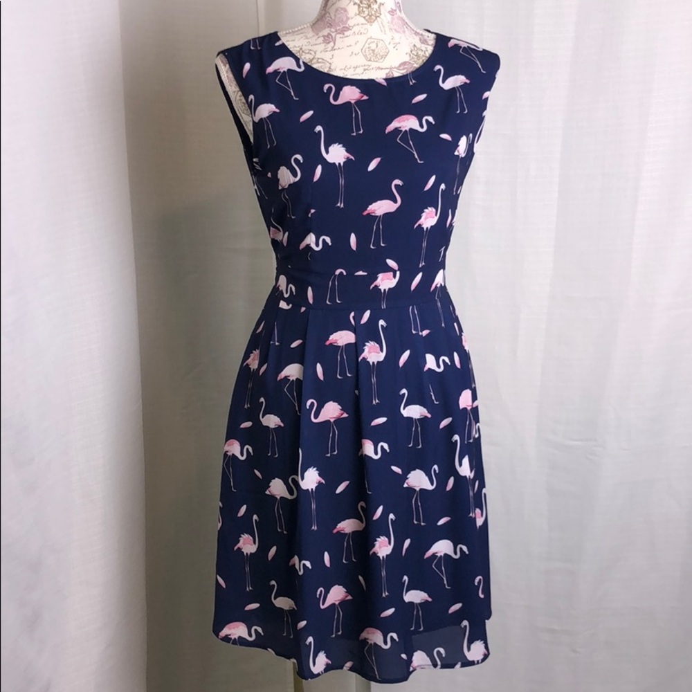 L.A SOUL Flamingo Sleeveless Dress